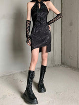 Litlookz Studio Y2K Goth Halter Mini Dress, view 2