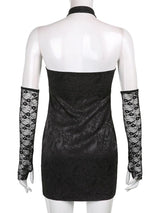 Litlookz Studio Y2K Goth Halter Mini Dress, view 5