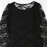 Litlookz Studio Y2K Goth Lace Back Top, view 3