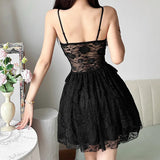 Litlookz Studio Y2K Goth Lace Corset Mini Dress, view 2