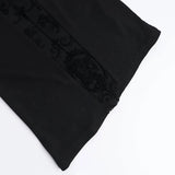 Litlookz Studio Y2K Goth Lace Cross Back Top, view 6