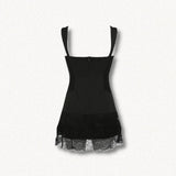 Litlookz Studio Y2K Goth Lace Mini Dress, view 6