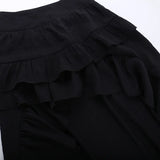 Litlookz Studio Y2K Goth Layered Asymmetrical Maxi Skirt, view 6