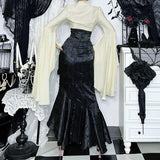 Litlookz Studio Y2K Goth Mermaid Maxi Skirt, view 2