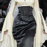 Litlookz Studio Y2K Goth Mermaid Maxi Skirt, view 4