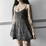 Litlookz Studio Y2K Goth Patchwork Mini Dress, view 6