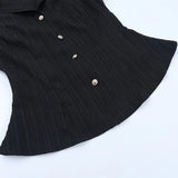 Litlookz Studio Y2K Goth Pleated Fitted Shirt, view 6