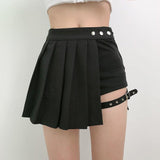 Litlookz Studio Y2K Goth Pleated Mini Skort, view 4