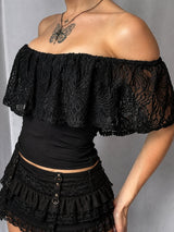 Litlookz Studio Y2K Goth Raven Top, view 2