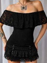 Litlookz Studio Y2K Goth Raven Top, view 4