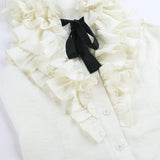 Litlookz Studio Y2K Goth Ruffle Shirt, view 4