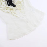 Litlookz Studio Y2K Goth Ruffle Shirt, view 5
