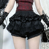 Litlookz Studio Y2K Goth Ruffle Skort, view 2