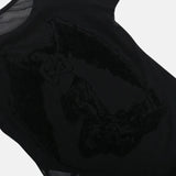 Litlookz Studio Y2K Goth Sheer Back Top, view 6