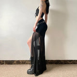 Litlookz Studio Y2K Goth Sheer Overlay Skirt, view 2