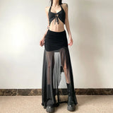 Litlookz Studio Y2K Goth Sheer Overlay Skirt, view 3