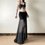 Litlookz Studio Y2K Goth Sheer Overlay Skirt, view 4