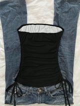 Litlookz Studio Y2K Goth Tube Top, view 4