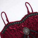 Litlookz Studio Y2K Goth Velvet Midi Dress, view 5