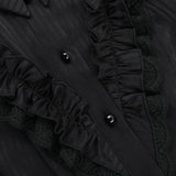 Litlookz Studio Y2K Goth Victorian Ruffle Shirt, view 6