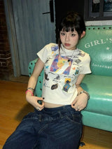 Litlookz Studio Y2K Graphic Cat Tee, view 3