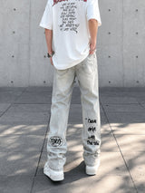 Litlookz Studio Y2K Graphic Straight Jeans, view 4