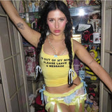 Litlookz Studio Y2K Graphic Text Tank Top, view 3