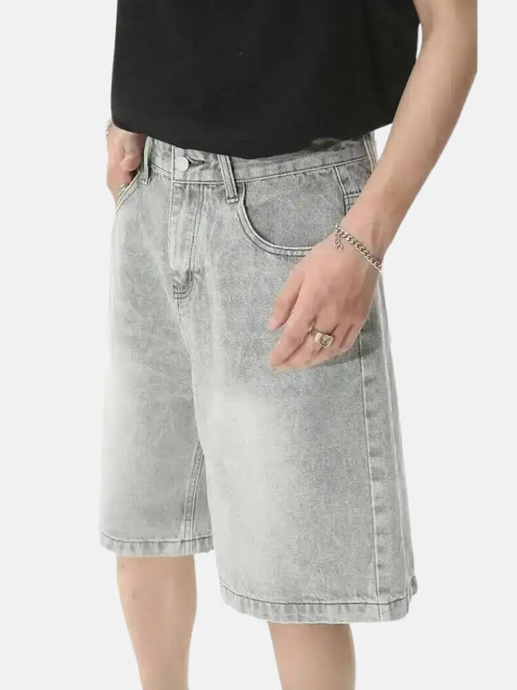 Litlookz Studio Y2K Gray Denim Shorts