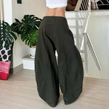 Litlookz Studio Y2K Green Baggy Cargo Pants, view 2