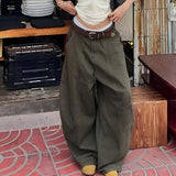 Litlookz Studio Y2K Green Baggy Cargo Pants, view 4