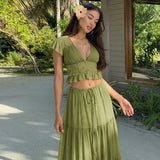 Litlookz Studio Y2K Green Two Piece Set, view 2