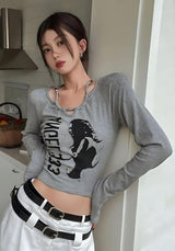 Litlookz Studio Y2K Grunge Angel 333 Top, view 4