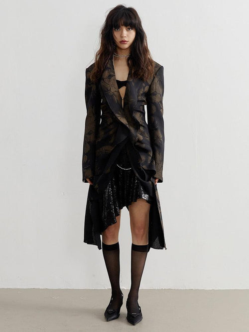 Litlookz Studio Y2K Grunge Asymmetric Blazer