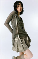 Litlookz Studio Y2K Grunge Asymmetric Long Sleeve Top, view 2