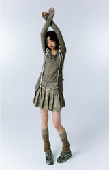 Litlookz Studio Y2K Grunge Asymmetric Long Sleeve Top, view 6