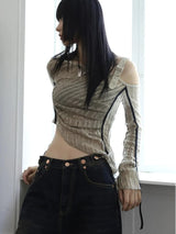 Litlookz Studio Y2K Grunge Asymmetrical Top, view 2