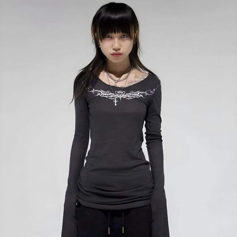 Litlookz Studio Y2K Grunge Barbed Wire Top