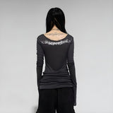 Litlookz Studio Y2K Grunge Barbed Wire Top, view 2