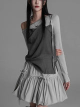 Litlookz Studio Y2K Grunge Bubble Mini Skirt, view 2