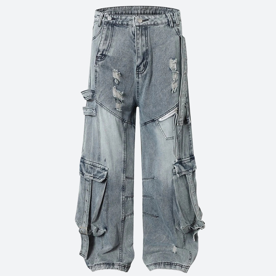 Litlookz Studio Y2K Grunge Cargo Jeans