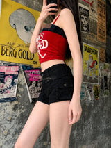 Litlookz Studio Y2K Grunge Cargo Mini Shorts, view 3