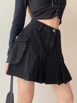 Litlookz Studio Y2K Grunge Cargo Mini Skirt, view 2