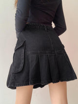 Litlookz Studio Y2K Grunge Cargo Mini Skirt, view 4
