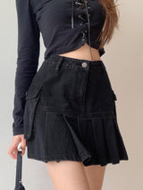 Litlookz Studio Y2K Grunge Cargo Mini Skirt, view 5