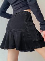 Litlookz Studio Y2K Grunge Cargo Mini Skirt, view 6