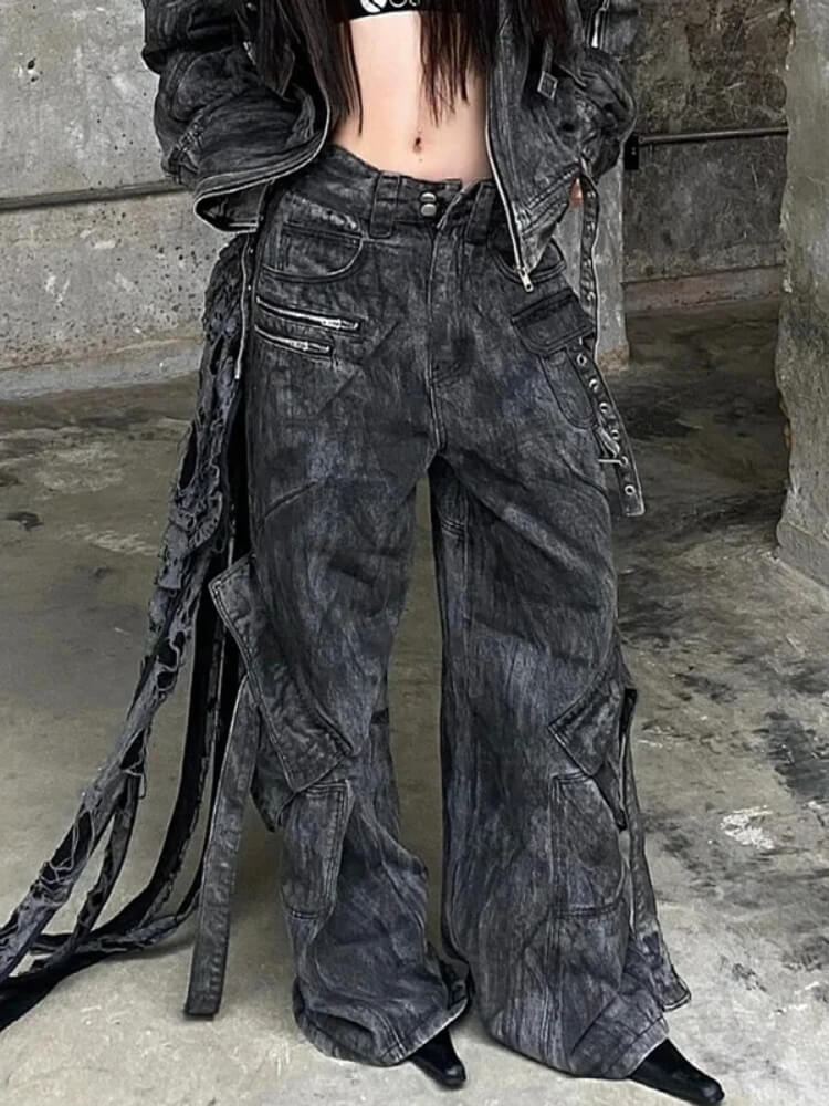 Litlookz Studio Y2K Grunge Cargo Pants