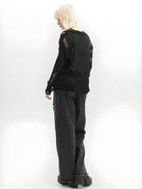 Litlookz Studio Y2K Grunge Cross Zip-Up Jeans, view 6