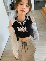 Litlookz Studio Y2K Grunge Cut-Out Crop Top, view 3