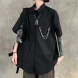 Litlookz Studio Y2K Grunge Detachable Sleeve Shirt, view 2