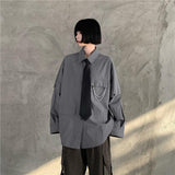 Litlookz Studio Y2K Grunge Detachable Sleeve Shirt, view 3